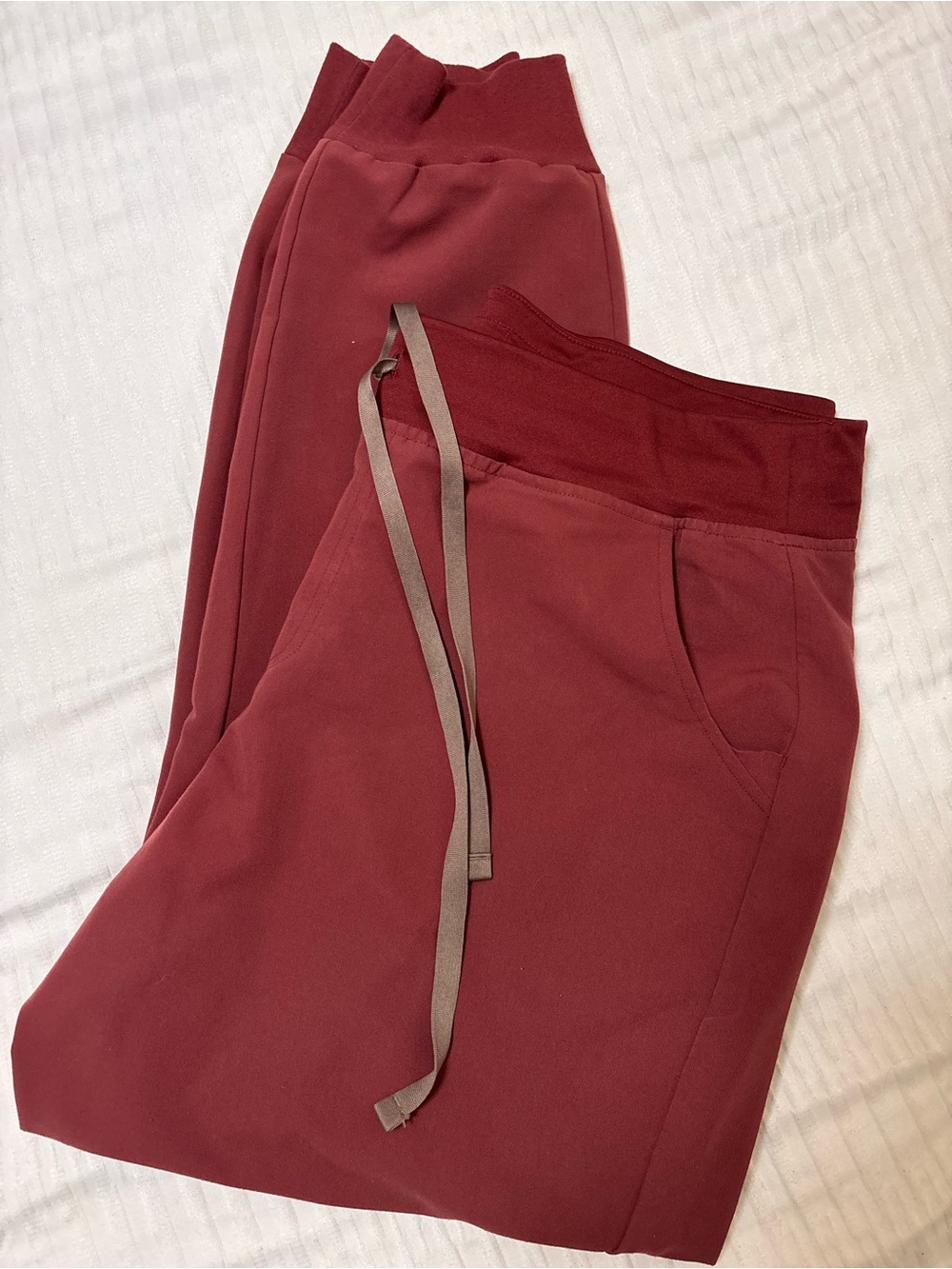 FIGS burgundy Drawstring Jogger Pants XL